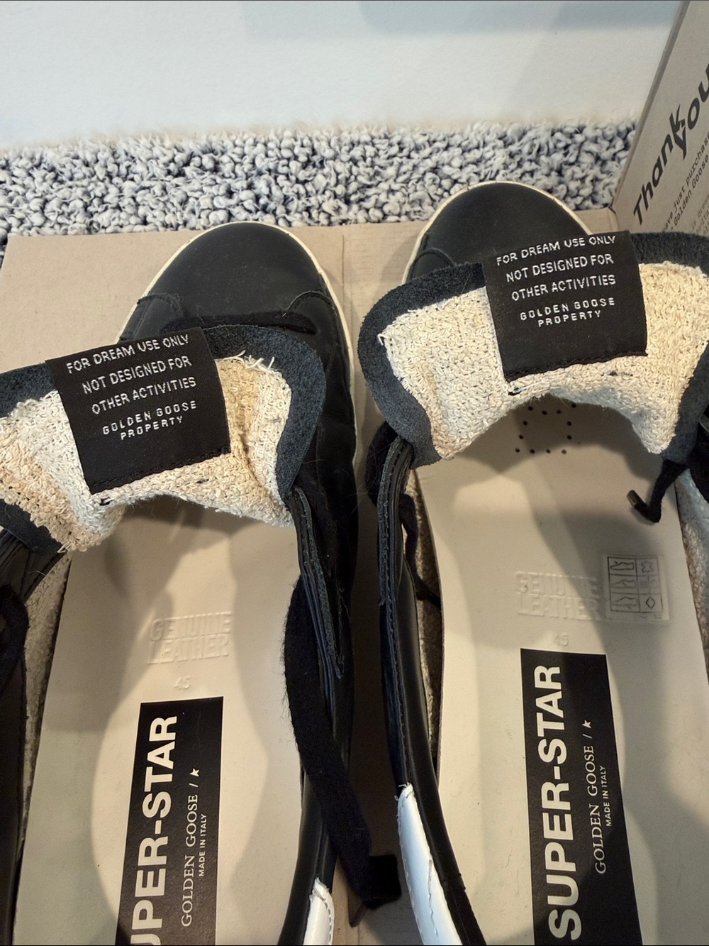 Still in Box! Golden Goose Superstars - black & white leather - outstanding - Picture 8 of 13